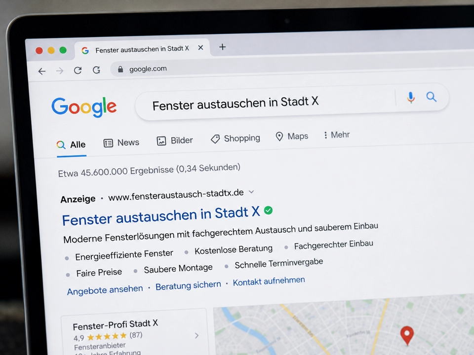 Google Ads für hochpreisige Sanierungs-Services