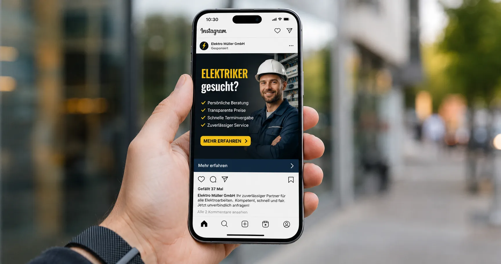 Meta Ads für Elektriker: Mehr Anfragen über Facebook & Instagram