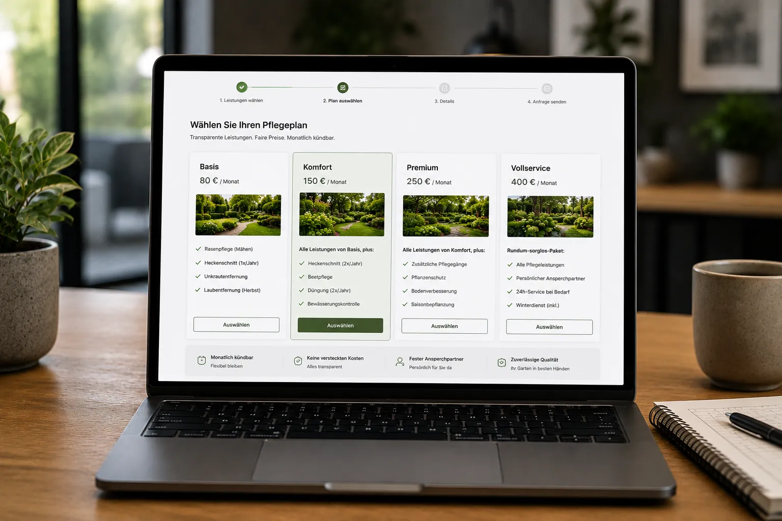 Pflege-Abo-Konfigurator & transparente Preise