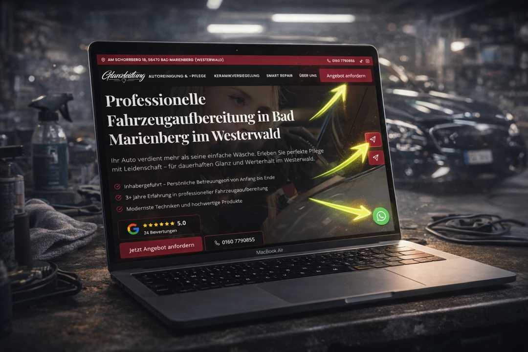 Smarte Website für Kfz-Betriebe