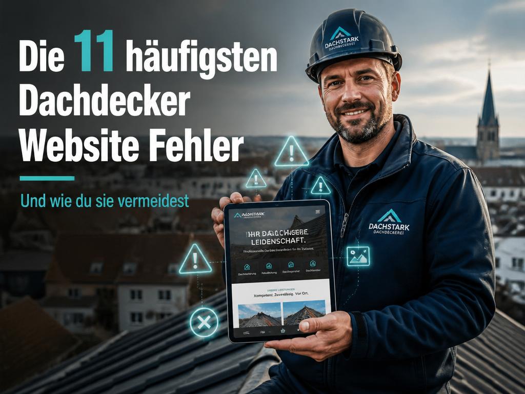 Die 11 häufigsten Dachdecker Website Fehler – und wie du sie vermeidest