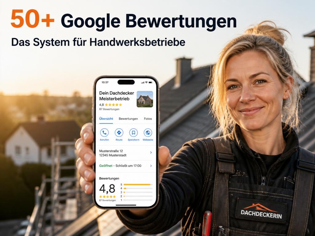 Wie du als Handwerker 50+ Google Bewertungen in 90 Tagen sammelst